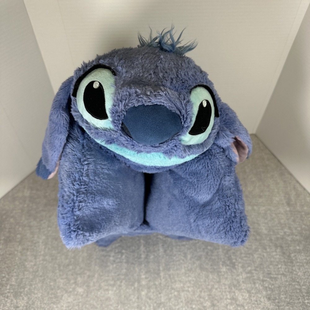 Disney STITCH Pillow Pet Lilo & Stitch Fluffy‎ Stuffed Animal Pillow Blue